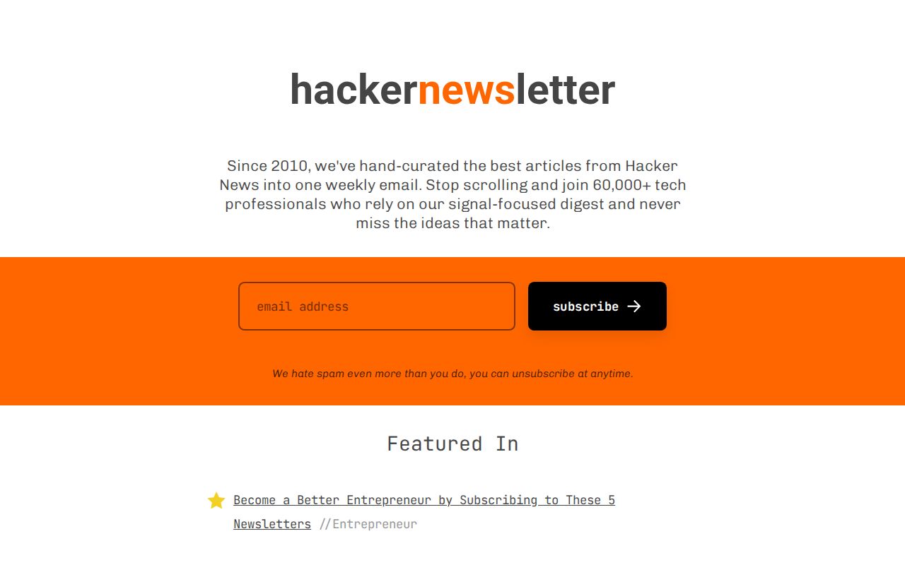 Hacker Newsletter